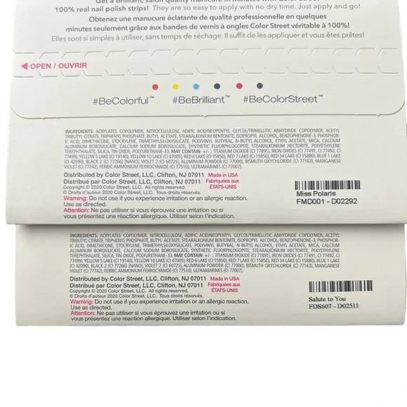 Color Street SALUTE TO YOU - Military Awareness Nail Strip Sets + Miss Polaris - Picture 2 of 9